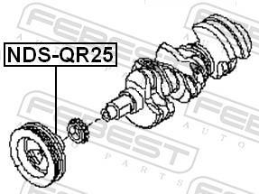 Polia do amortecedor FEBEST ref. NDS-QR25