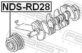 Poulie damper (Poulie de vilebrequin) FEBEST NDS-RD28
