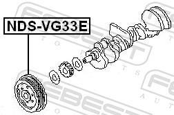 Poulie damper (Poulie de vilebrequin) FEBEST NDS-VG33E