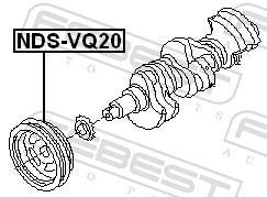 Polia do amortecedor FEBEST ref. NDS-VQ20