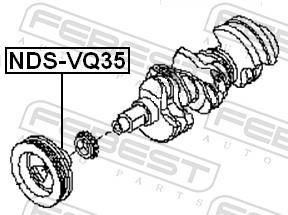 Poulie damper (Poulie de vilebrequin) FEBEST ref. NDS-VQ35
