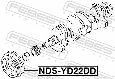 Polia do amortecedor FEBEST ref. NDS-YD22DD