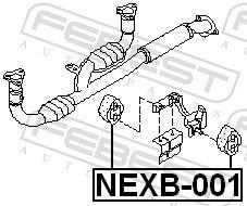 Batente elástico, silenciador FEBEST ref. NEXB-001