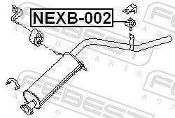 Kit d'assemblage, système d'échappement (Fixations ligne d'échappement) FEBEST ref. NEXB-002