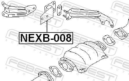 Kit de montagem, linha de escape FEBEST ref. NEXB-008