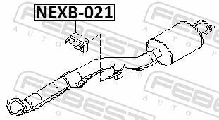 Kit de montagem, linha de escape FEBEST ref. NEXB-021