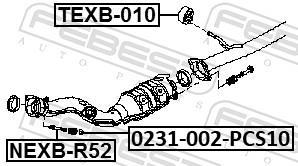 Kit d'assemblage, système d'échappement (Fixations ligne d'échappement) FEBEST ref. NEXB-R52