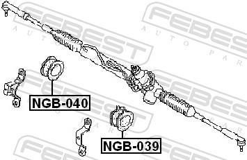 Suspension, crémaillère de direction FEBEST ref. NGB-040