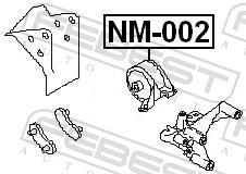 Support moteur (Silent bloc moteur) FEBEST NM-002