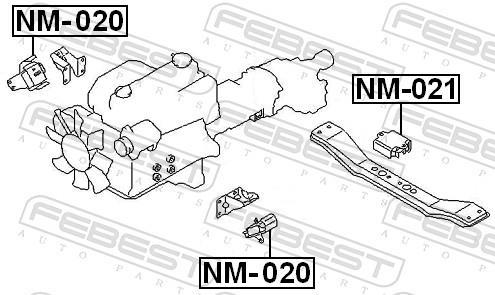 Suporte do motor FEBEST ref. NM-020