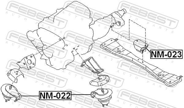 Suporte do motor FEBEST ref. NM-023