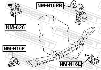 Soporte, motor FEBEST NM-026
