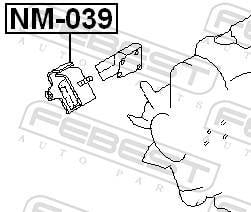 Support moteur (Silent bloc moteur) FEBEST NM-039