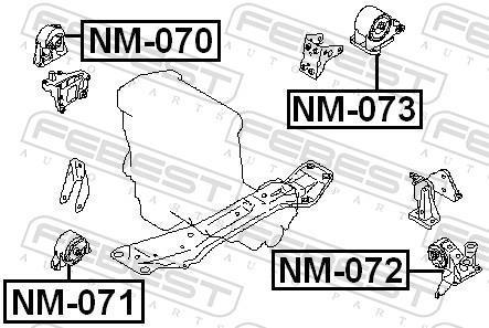 Suporte do motor FEBEST ref. NM-073