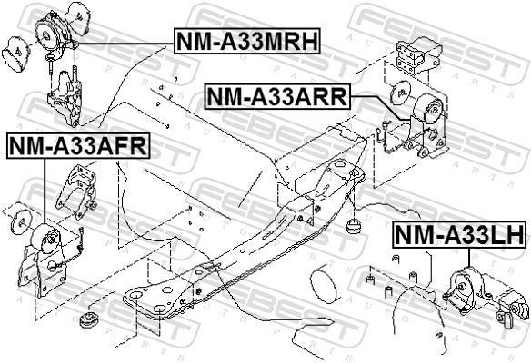 Suporte do motor FEBEST ref. NM-A33MRH