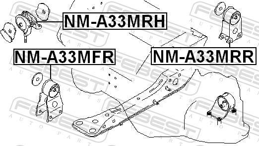 Suporte do motor FEBEST ref. NM-A33MRR