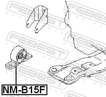Support moteur (Silent bloc moteur) FEBEST ref. NM-B15F