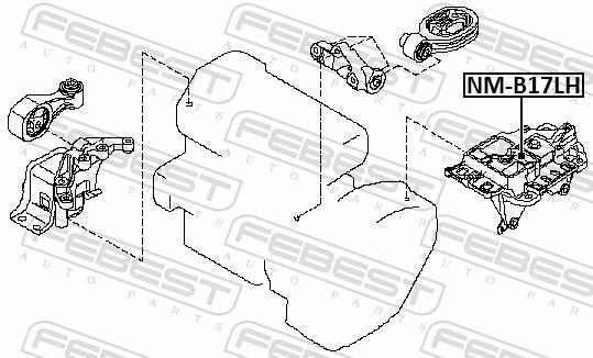Suporte do motor FEBEST ref. NM-B17LH