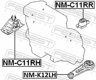 Suporte do motor FEBEST ref. NM-C11RR