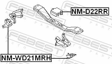Suporte do motor FEBEST ref. NM-D22RR