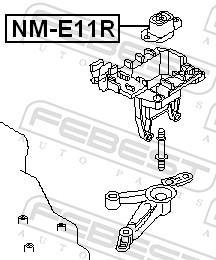 Support moteur (Silent bloc moteur) FEBEST ref. NM-E11R