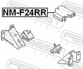 Support moteur (Silent bloc moteur) FEBEST ref. NM-F24RR