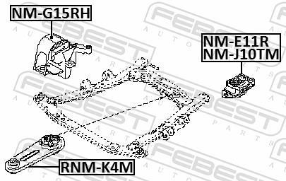 Soporte, motor FEBEST ref. NM-G15RH
