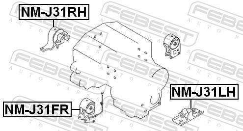 Suporte do motor FEBEST ref. NM-J31RH