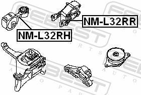 Suporte do motor FEBEST ref. NM-L32RH