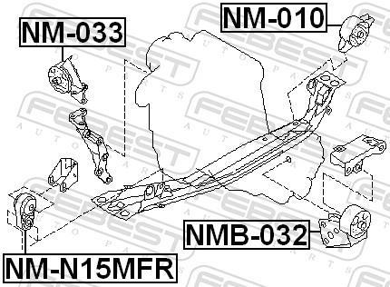 Soporte, motor FEBEST ref. NM-N15MFR