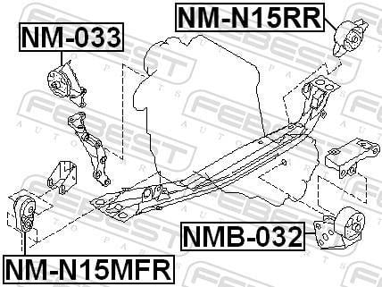 Suporte do motor FEBEST ref. NM-N15RR