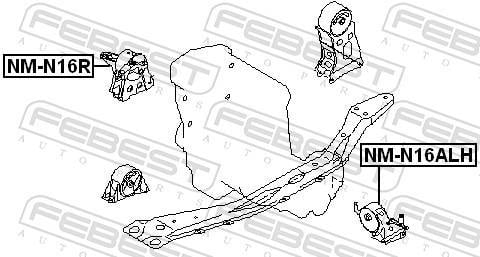 Suporte do motor FEBEST ref. NM-N16R
