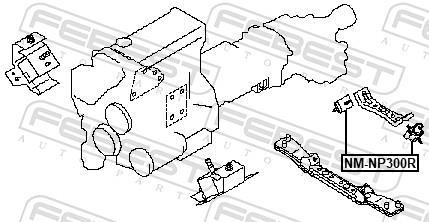 Soporte, motor FEBEST ref. NM-NP300R