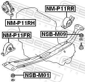 Suporte do motor FEBEST ref. NM-P11RR