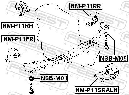Soporte, motor FEBEST ref. NM-P11SRALH