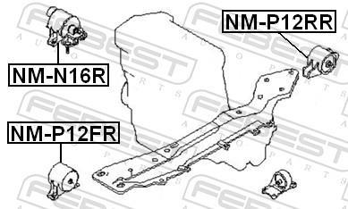 Suporte do motor FEBEST ref. NM-P12RR