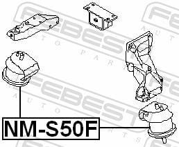 Suporte do motor FEBEST ref. NM-S50F