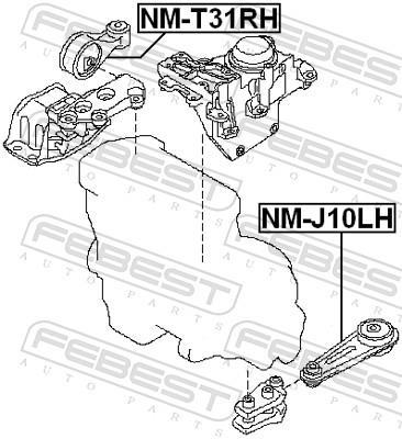 Suporte do motor FEBEST ref. NM-T31RH