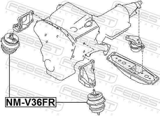 Suporte do motor FEBEST ref. NM-V36FR