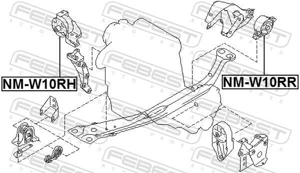 Suporte do motor FEBEST ref. NM-W10RH