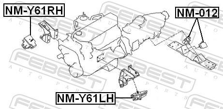 Suporte do motor FEBEST ref. NM-Y61RH