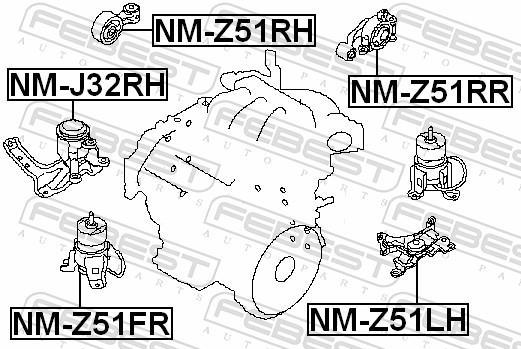 Soporte, motor FEBEST ref. NM-Z51FR
