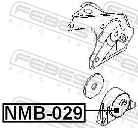 Support moteur (Silent bloc moteur) FEBEST ref. NMB-029
