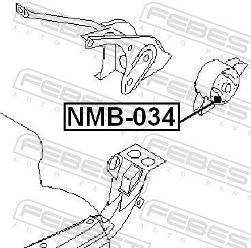 Support moteur (Silent bloc moteur) FEBEST ref. NMB-034