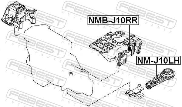 Suspension, boîte automatique FEBEST NMB-J10RR