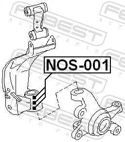 Kit de réparation, fusée d'essieu FEBEST ref. NOS-001