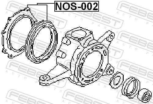 Kit de réparation, fusée d'essieu FEBEST ref. NOS-002