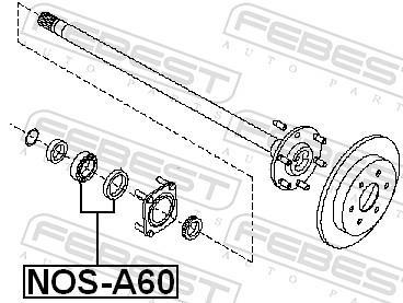 Palier, arbre moteur FEBEST ref. NOS-A60