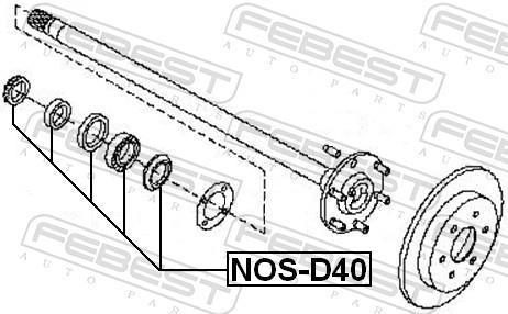 Palier, arbre moteur FEBEST ref. NOS-D40