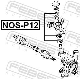 Kit de réparation, fusée d'essieu FEBEST ref. NOS-P12